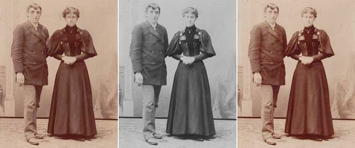 Before-and-after restoration of William and Rose